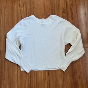 Women’s white ribbed sweater size small
